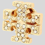 TORY BURCH Crystal T Logo Stud Earring Tory Gold 53423