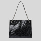 SAINT LAURENT YSL Niki Shopping Tote In Vintage Leather Black 5779990EN04 lussocitta lusso citta