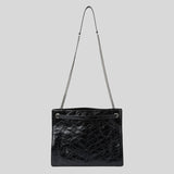 SAINT LAURENT YSL Niki Shopping Tote In Vintage Leather Black 5779990EN04