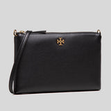 TORY BURCH Mercer Pebbled Zip Crossbody Black 61385