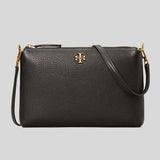 TORY BURCH Mercer Pebbled Zip Crossbody Black 61385