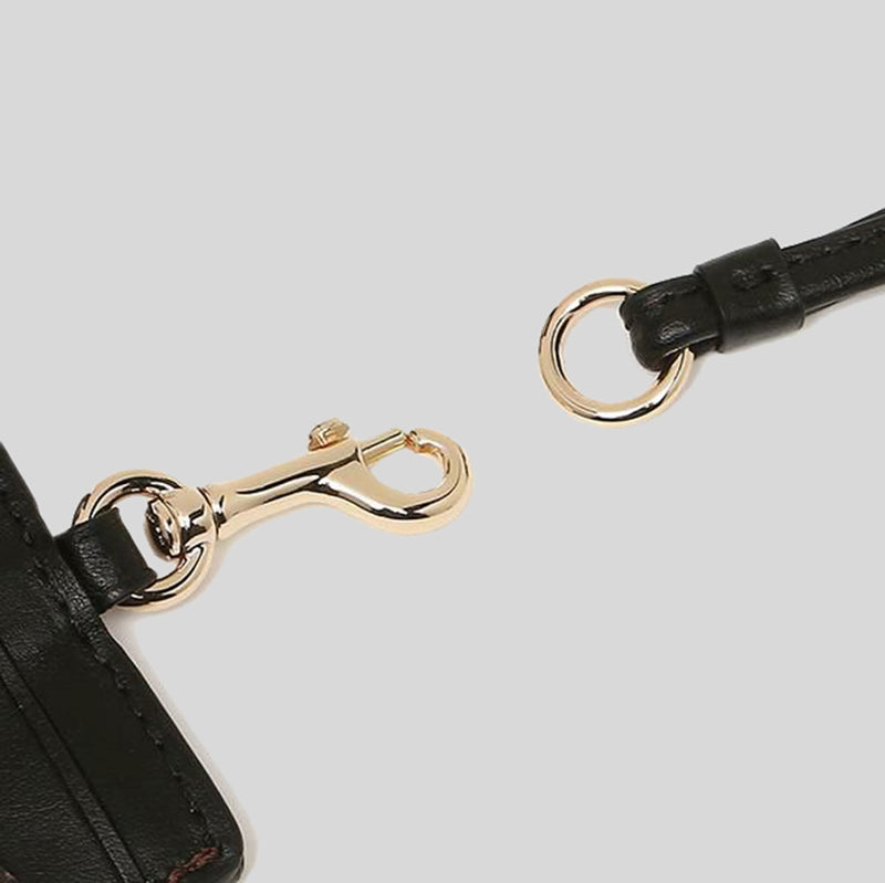 COACH ID Lanyard In Signature Canvas Brown Black 63274