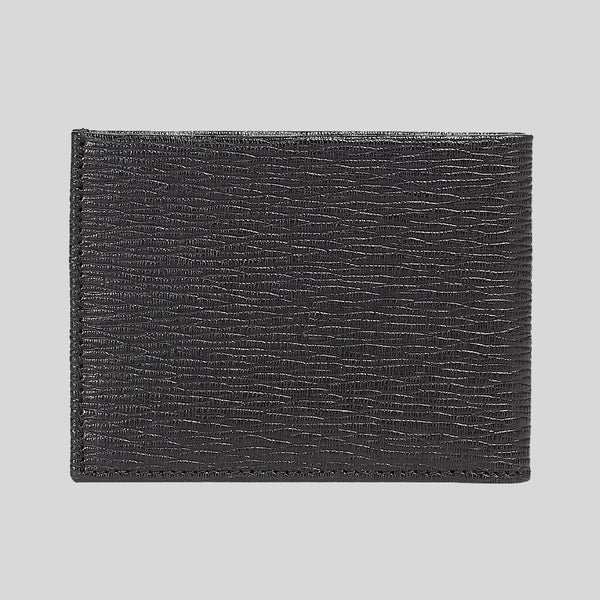 FERRAGAMO Gancini Men's Leather Bifold Wallet Black/Silver 685979