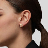 FERRAGAMO Gancini Earrings (L) Gold Color 696429