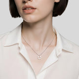 FERRAGAMO Collar Gancini Necklace Silver Color(L) 696659