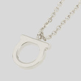 FERRAGAMO Collar Gancini Necklace Silver Color(L) 696659