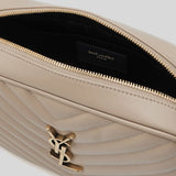 SAINT LAURENT YSL Lou Camera Bag In Quilted Leather Dark Beige 761554DV707