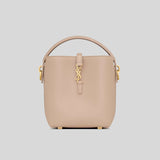 SAINT LAURENT YSL LE 37 Mini Bucket Bag In Shiny Leather Dark Beige 7658702R20W2 lussocitta lusso citta