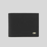 FERRAGAMO Gancini Men's Leather Bifold Wallet Black 775644 lussocitta lusso citta
