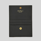 FERRAGAMO Gancini Card Holder Black 779901