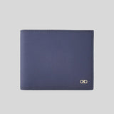FERRAGAMO Gancini Men's Leather Bifold Coin Wallet Graphite 784817 lussocitta lusso citta