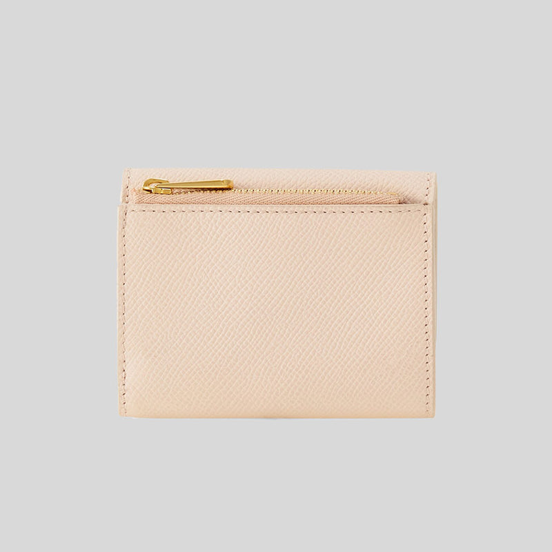 FERRAGAMO Calf Leather Trifold Wallet Ballet 785174