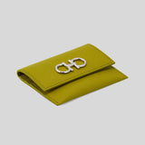 FERRAGAMO Gancini Card Holder Lemongrass 785212