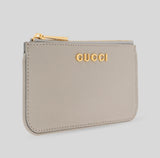 GUCCI Script Small Pouch With Key Fob Grey 790102