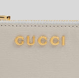 GUCCI Script Small Pouch With Key Fob Grey 790102
