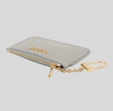GUCCI Script Small Pouch With Key Fob Grey 790102