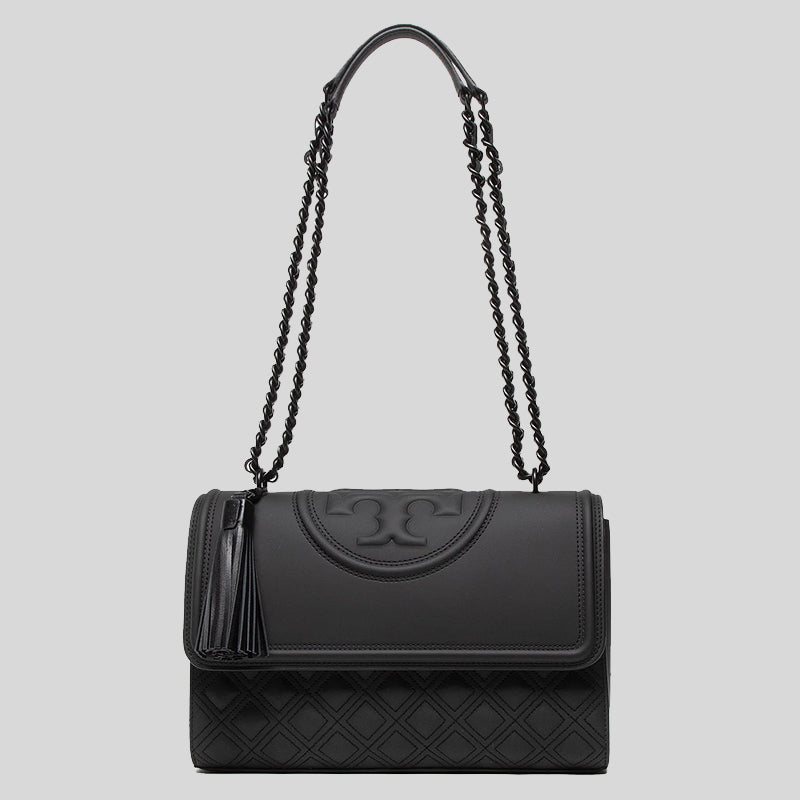 TORY BURCH Fleming Matte Convertible Shoulder Bag Black 82559