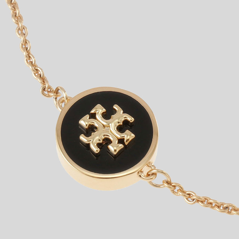 TORY BURCH Kira Enamel Chain Bracelet Tory Gold Black 90284