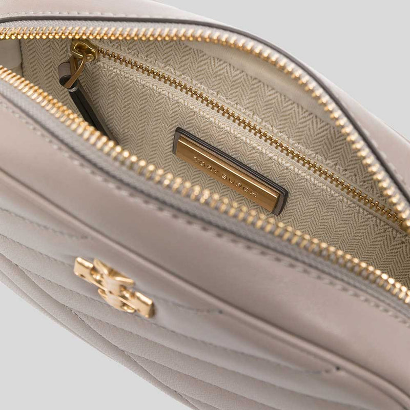 TORY BURCH Kira Chevron Camera Bag Gray Heron 90450