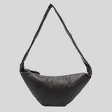 LEMAIRE Medium Croissant Bag Soft Grained Leather Black BG0001LL0018