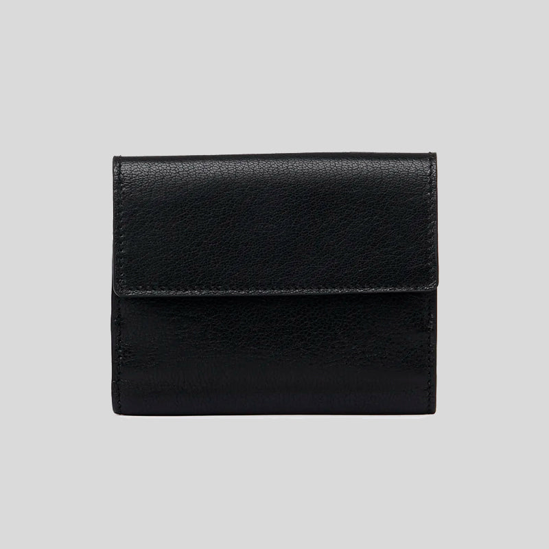 CHLOE Small Envelope Trifold Wallet In Grained Leather Black CHC25SP543O93