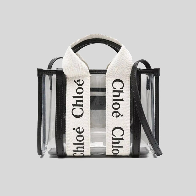 CHLOE Mini Woody Tote Bag In Jelly White CH25UP237P65101