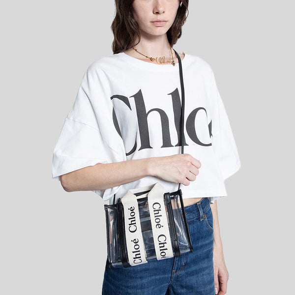 CHLOE Mini Woody Tote Bag In Jelly White CH25UP237P65101