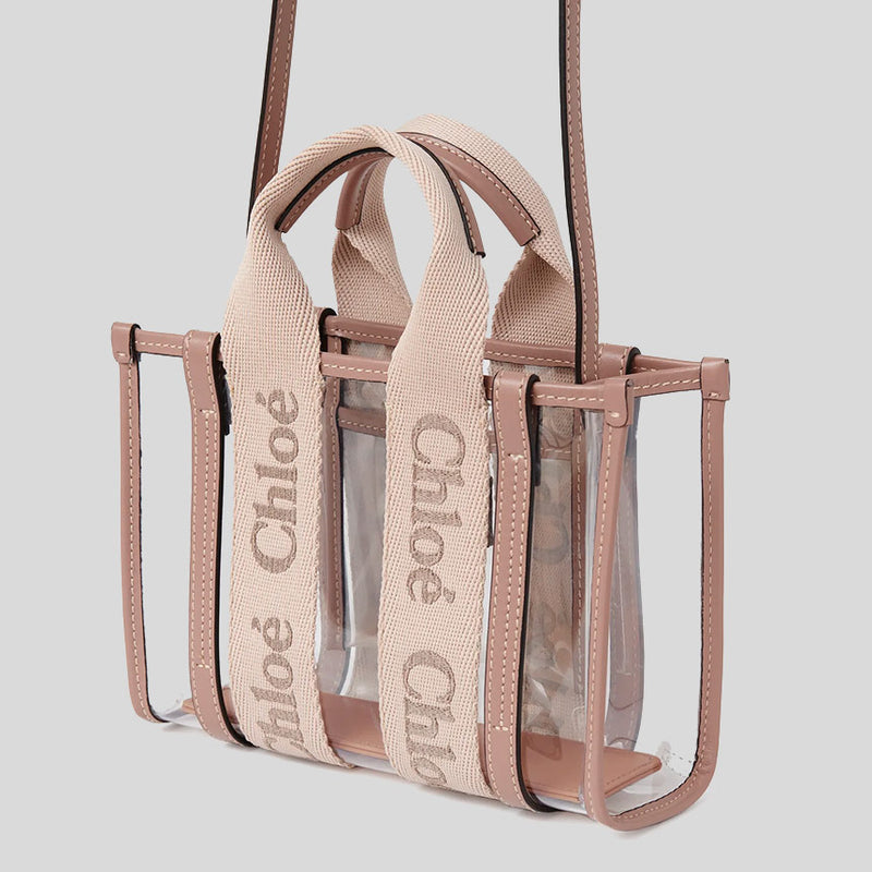 CHLOE Mini Woody Tote Bag In Jelly Blushy Beige CH25UP237P7026Y