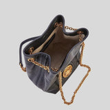 CHLOE Horse Medal Mini Bucket Bag Black CH26SP582O37001