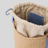 CHLOE Small Woody Basket In Natural Fibers Ashes Blue CHC23AS381L1844J