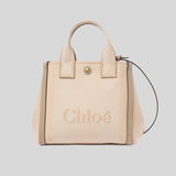 CHLOE Small Chloe Carry Tote Bag In Canvas Blushy Beige CHC25SS911O6526Y lussocitta lusso citta