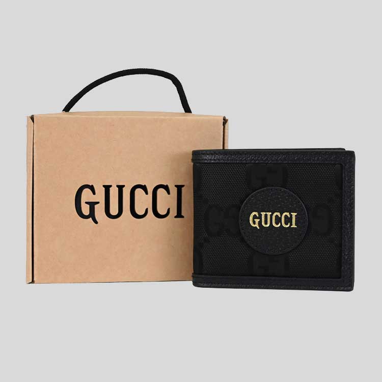 GUCCI Off The Grid GG Nylon Bifold Wallet Black 625573