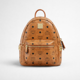 MCM Stark Side Studs Backpack in Visetos Cognac MMKEAVE16CO001