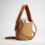 CHLOE Small Woody Basket In Natural Fibers Dusty Tan CHC23AS381L1825S