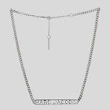 MARC JACOBS The Monogram Chain Necklace Silver J305M03FA22 lussocitta lusso citta