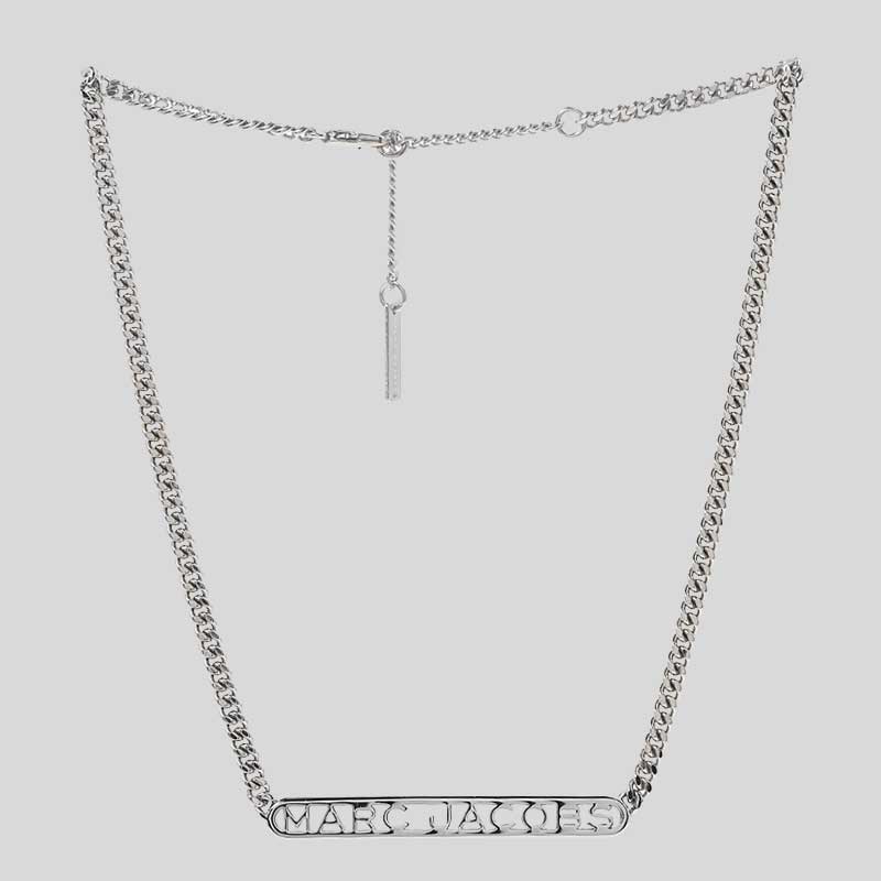 MARC JACOBS The Monogram Chain Necklace Silver J305M03FA22 lussocitta lusso citta