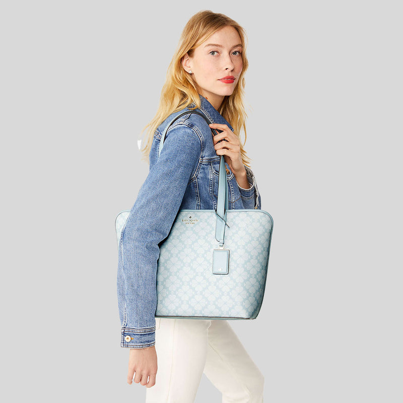 KATE SPADE Spade Flower PVC Tote Blue Glow KG086