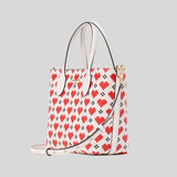 KATE SPADE Bleecker Pixel Hearts Medium Crossbody Tote Cream KJ895