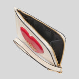 KATE SPADE Madison Puffy Heart Small Card Holder Wristlet Meringue Multi KK190