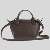 LONGCHAMP Le Pliage Extra XS Leather Handbag Moka L1500987