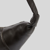 LEMAIRE Medium Croissant Bag Soft Nappa Leather Dark Chocolate BG0001LL095
