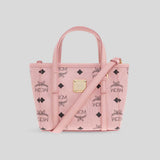 MCM X-Mini Toni Top-Zip Shopper In Visetos Soft Pink MWPFSMT03PZ001