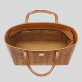 MCM Medium Toni Top-Zip Shopper in Visetos Cognac MWPGSMT01CO001