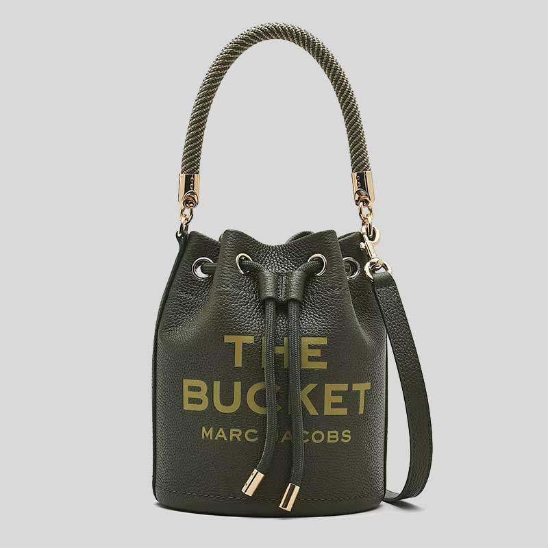 MARC JACOBS The Leather Bucket Bag Forest H652L01PF22 lussocitta lusso citta