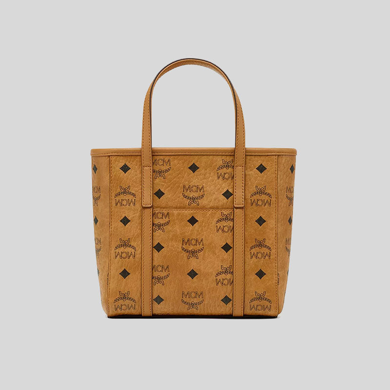 MCM Mini Toni Top-Zip Shopper In Visetos Cognac MWPAATN04CO001