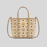 MCM Mini Toni Top-Zip Shopper In Visetos Beige MWPAATN04I8001