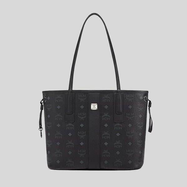 MCM Small Reversible Liz Shopper in Visetos Black MWPDSLR02BK001