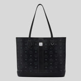 MCM Medium Liz Shopper in Visetos Black MWPGSLR02BK001