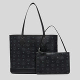 MCM Medium Liz Shopper in Visetos Black MWPGSLR02BK001