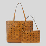 MCM Medium Liz Shopper in Visetos Cognac MWPGSLR02CO001